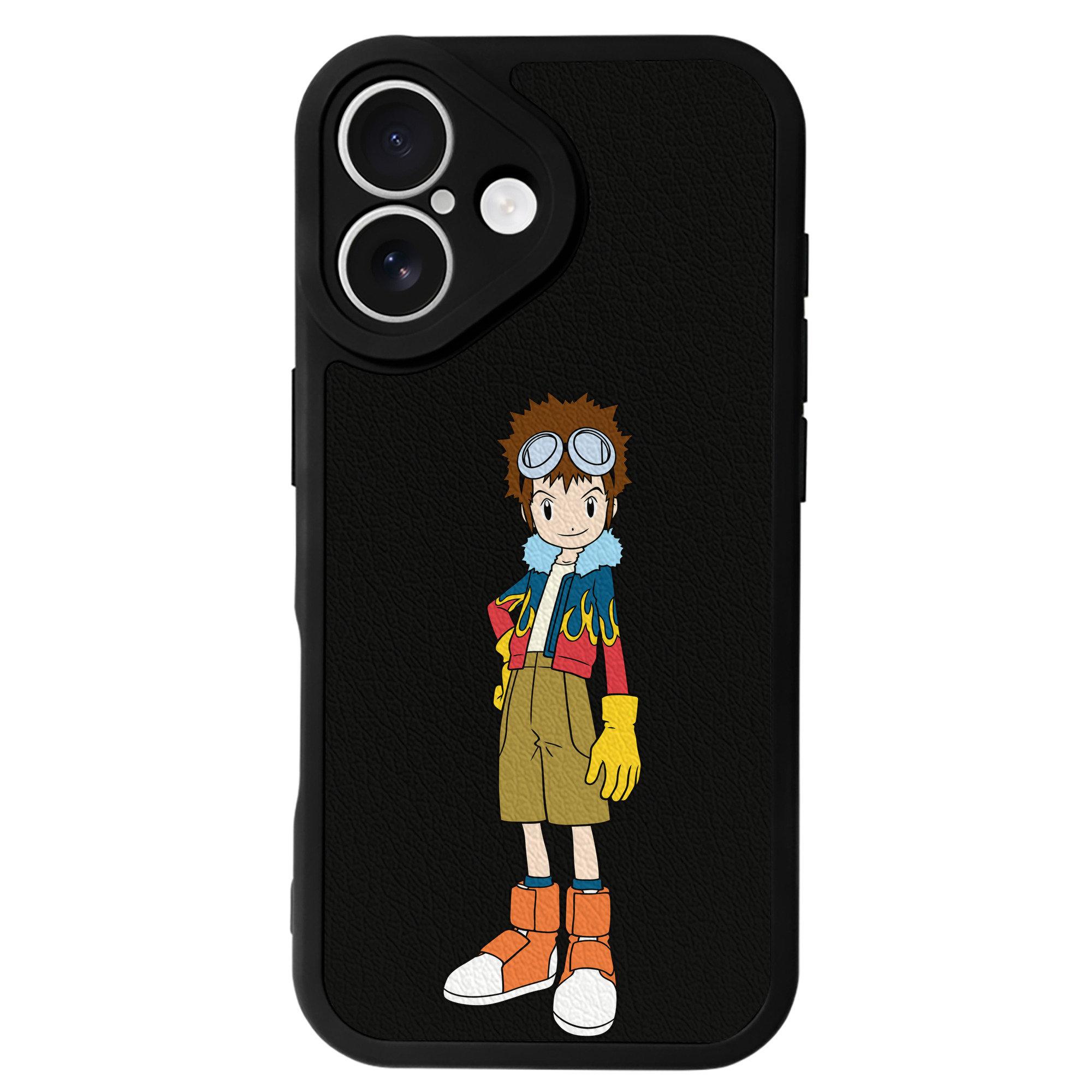 （画像用） Digimon デジタルモンスター/デジモン 【iPhone 16シリーズ対応】シリコンスマホケース（レザー調） 材質：シリコン
